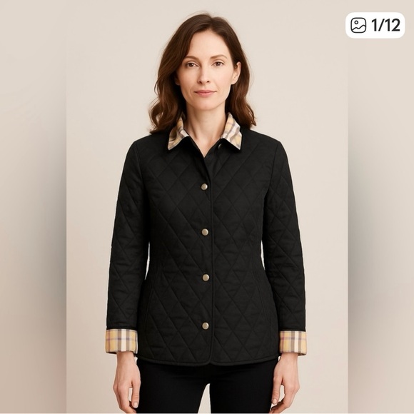 Burberry Jackets & Blazers - Authentic Vintage Burberry Quilted Black Jacket.